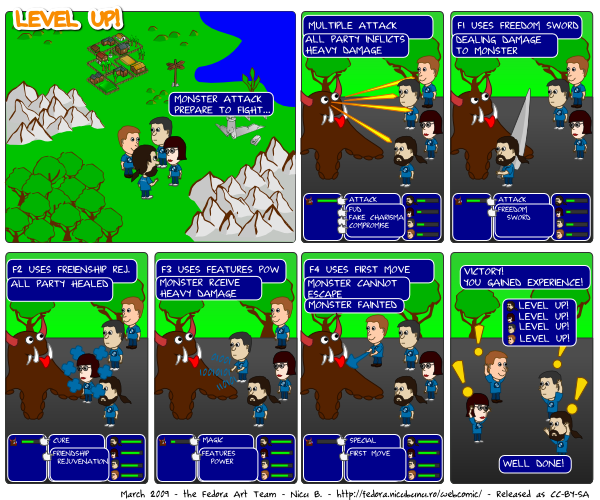 [webcomic fedora: level up!]