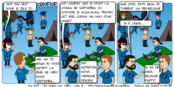 [webcomic fedora: asteptare]